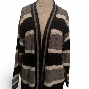 Whimsigoth Color Block Striped Knit Cardigan • Size 2X • b&b Boutique Plus